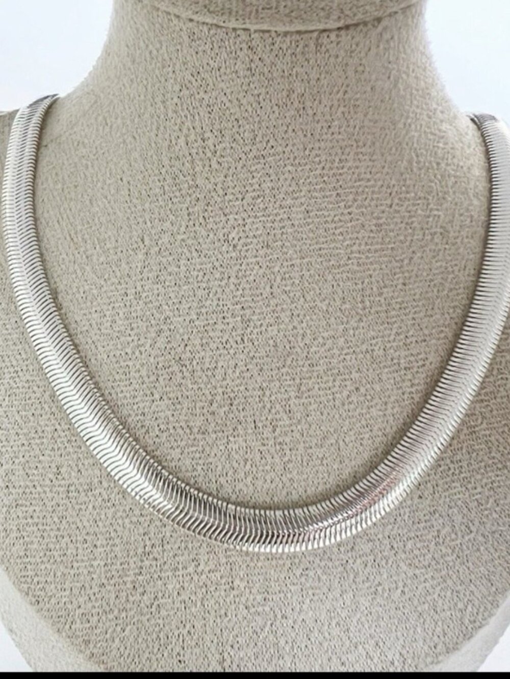 925 sterling solid silver 6MM Wide snake chain necklace Men Women 18 inch - Picture 2 of 8